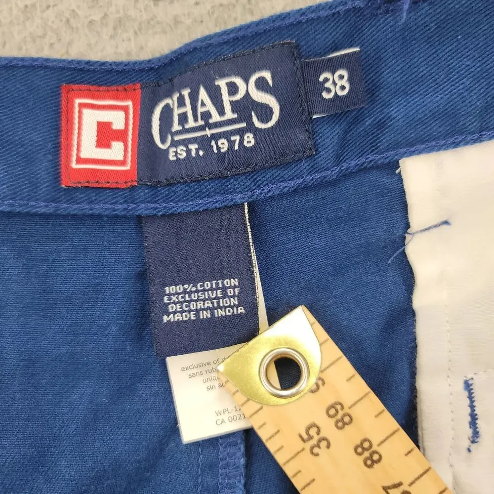 Chaps Shorts Mens 38 Blue‎ Cargo Chino 10